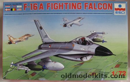 ESCI 1/72 TWO General Dynamics F-16 A/B Fighting Falcon - Netherlands 312 Sq / Norway 332 Skv / Israeli Air Force / Denmark 727 Sq / Belgium 1st Wing 349 Sq / USAF 474 TFW 428 TFS, 9026 plastic model kit